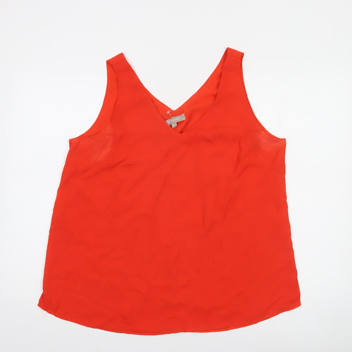 Anthology Womens Red V-Neck Sleeveless Camisole Top Size 18