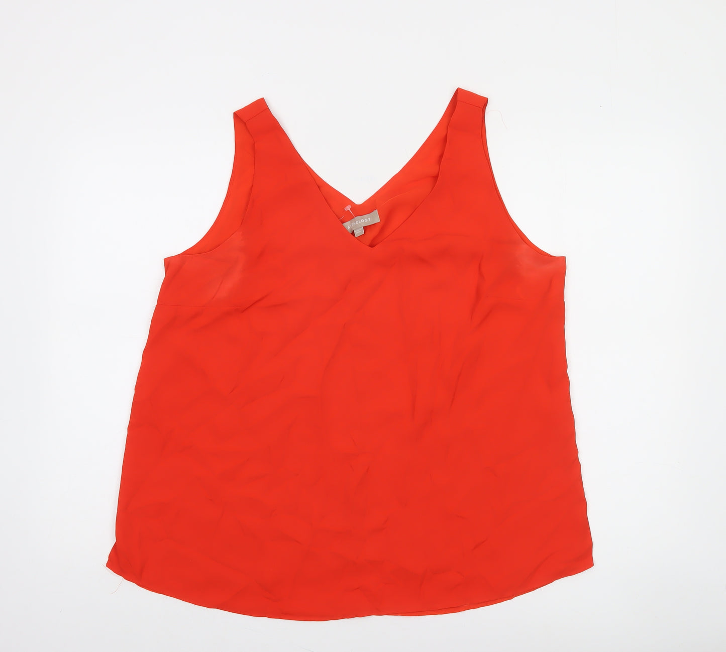 Anthology Womens Red V-Neck Sleeveless Camisole Top Size 18