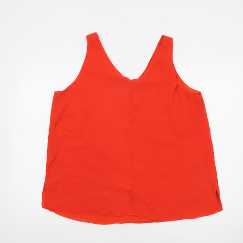 Anthology Womens Red V-Neck Sleeveless Camisole Top Size 18