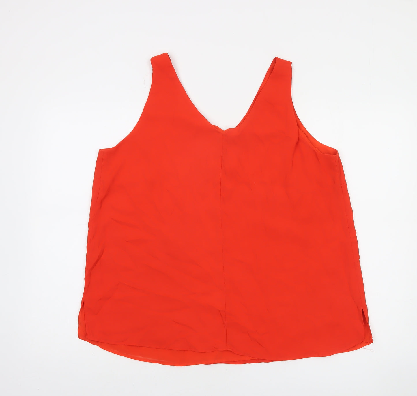 Anthology Womens Red V-Neck Sleeveless Camisole Top Size 18