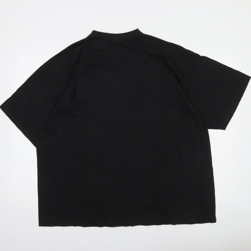 Hanes Mens Black 2XL Looney Tunes V-Neck Graphic T-Shirt