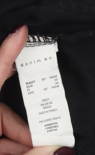Denim Co. Men's Black Slim Fit Skinny Jeans 30W 30L