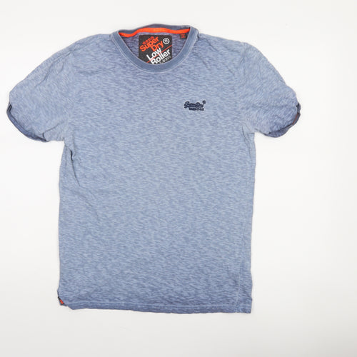 Superdry Men's Blue Crew Neck Short Sleeve Cotton T-Shirt M