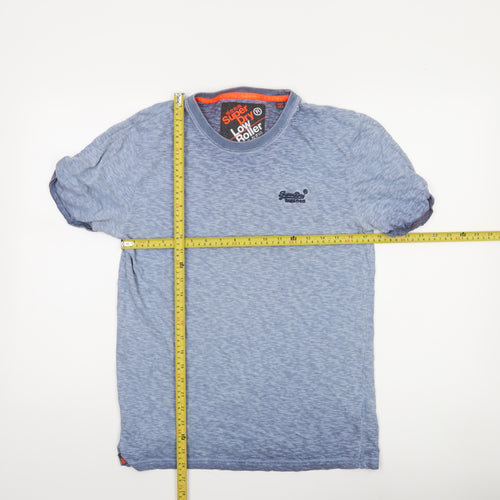 Superdry Men's Blue Crew Neck Short Sleeve Cotton T-Shirt M