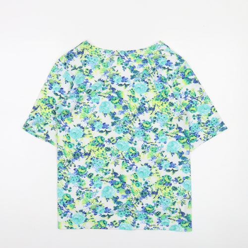 Gerard Womens Multicoloured Floral Wrap Blouse Size 10