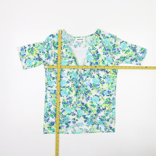 Gerard Womens Multicoloured Floral Wrap Blouse Size 10