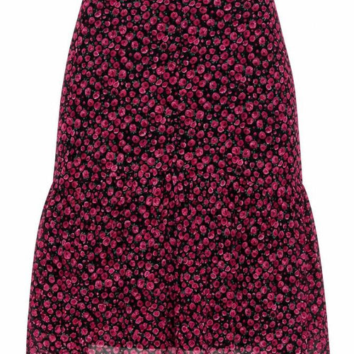 Bershka Womens Multicoloured Floral Midi Flare Skirt Size 12