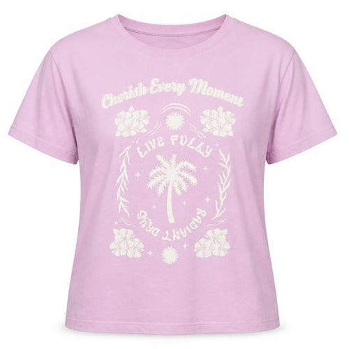 Pull&Bear Women's Pink Graphic Cotton Short Sleeve T-Shirt M