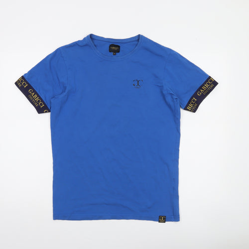 Gabicci Couture Men’s Blue Short Sleeve Logo T-Shirt Size S