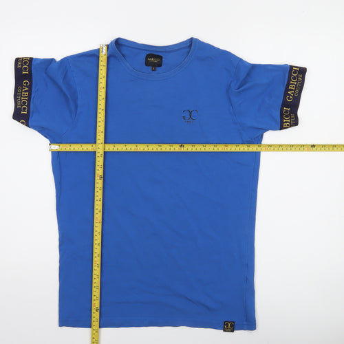 Gabicci Couture Men’s Blue Short Sleeve Logo T-Shirt Size S
