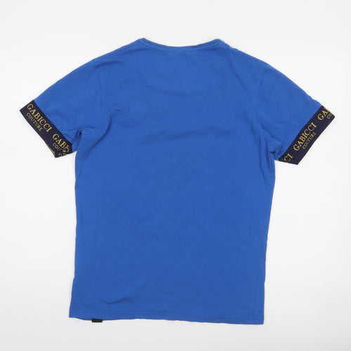 Gabicci Couture Men’s Blue Short Sleeve Logo T-Shirt Size S