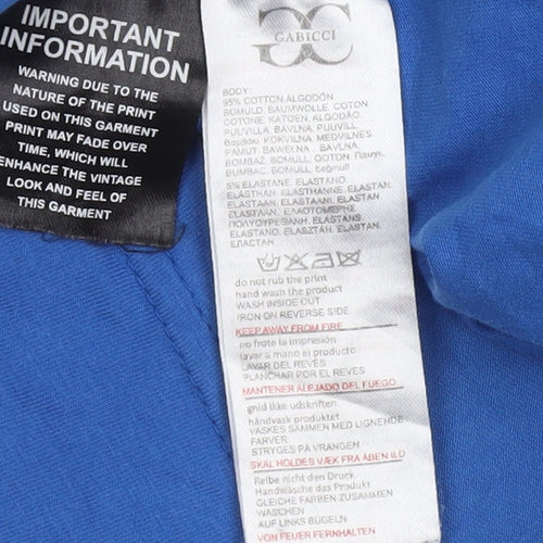 Gabicci Couture Men’s Blue Short Sleeve Logo T-Shirt Size S