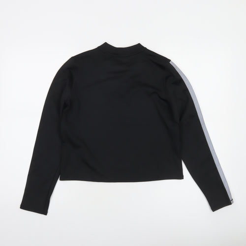 Nike Women Black Dri-FIT Air Long Sleeve Cropped T-Shirt M