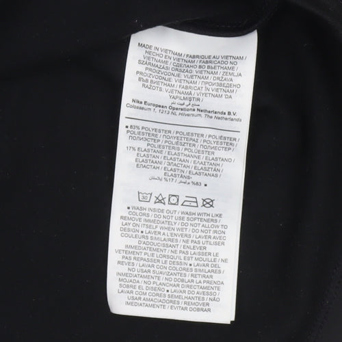 Nike Women Black Dri-FIT Air Long Sleeve Cropped T-Shirt M
