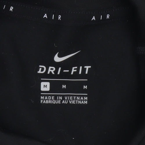 Nike Women Black Dri-FIT Air Long Sleeve Cropped T-Shirt M