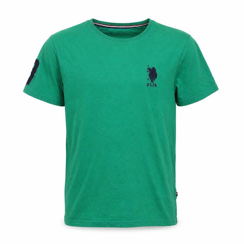 U.S. Polo Assn. Men's Green Cotton Crew Neck Short Sleeve T-Shirt Size S