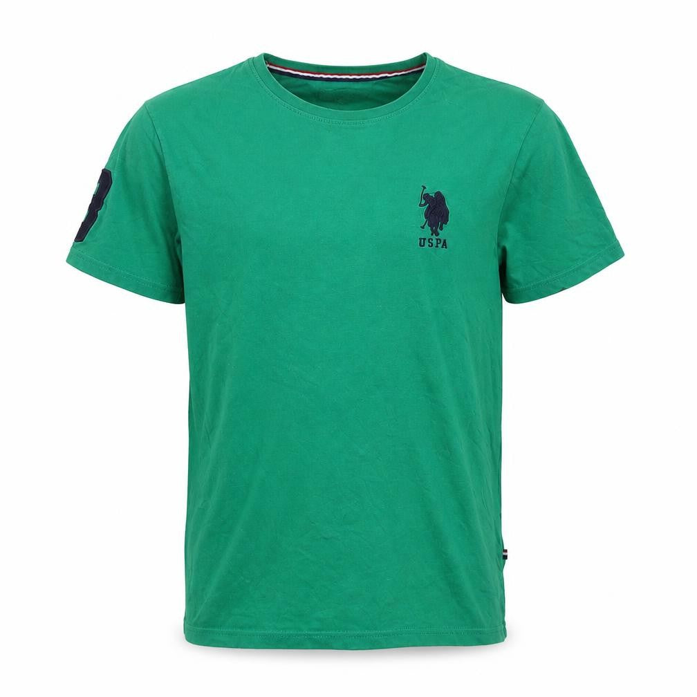 U.S. Polo Assn. Men's Green Cotton Crew Neck Short Sleeve T-Shirt Size S