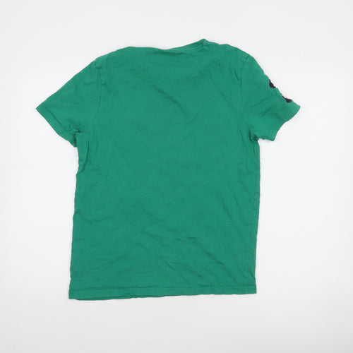 U.S. Polo Assn. Men's Green Cotton Crew Neck Short Sleeve T-Shirt Size S