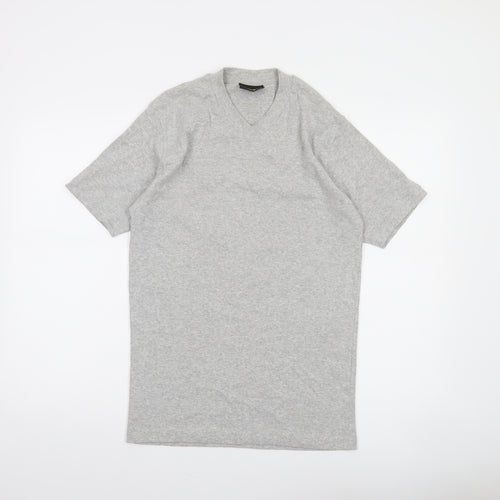 Wrangler Men's Grey V-Neck Short Sleeve T-Shirt Size L