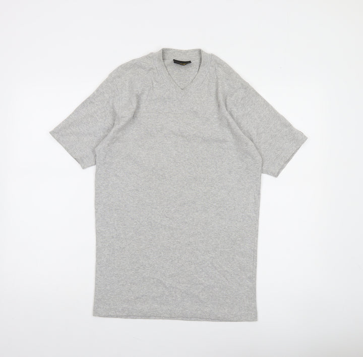 Wrangler Men's Grey V-Neck Short Sleeve T-Shirt Size L