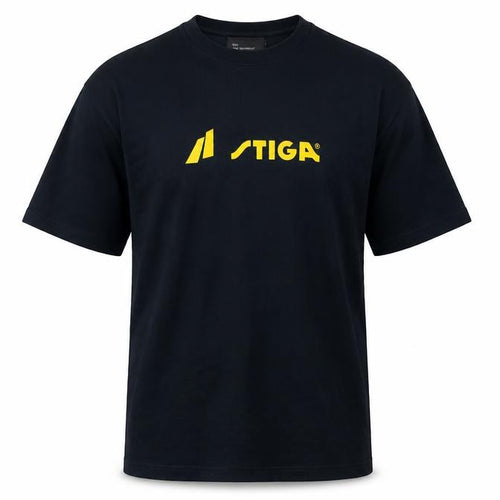 STIGA Men's Black XS Sports Logo Cotton T-Shirt