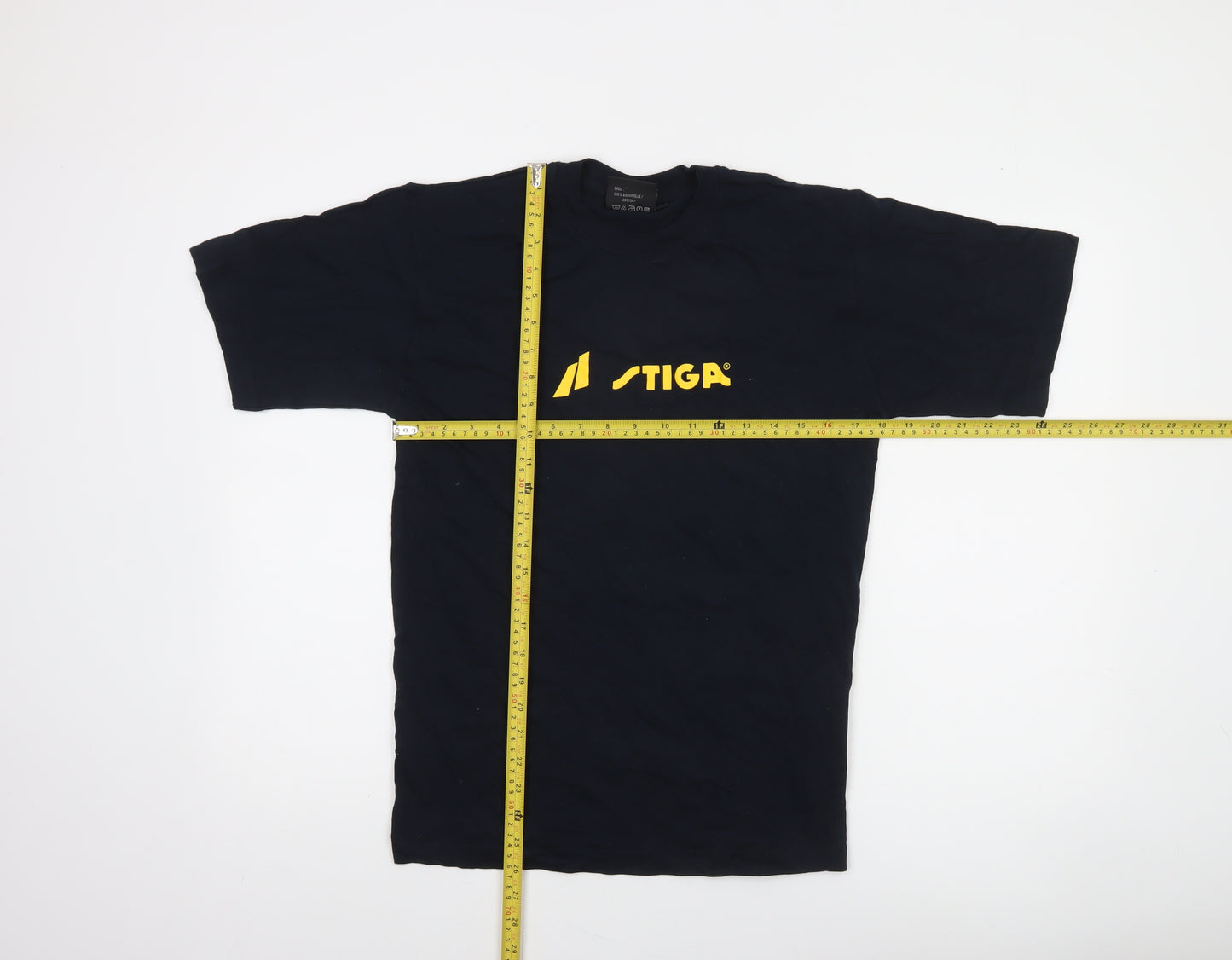 STIGA Men's Black XS Sports Logo Cotton T-Shirt
