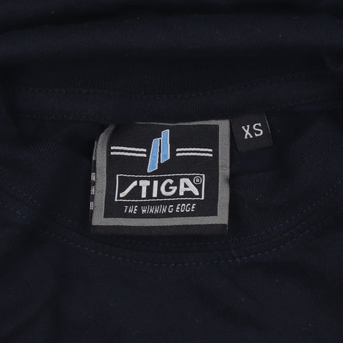 STIGA Men's Black XS Sports Logo Cotton T-Shirt