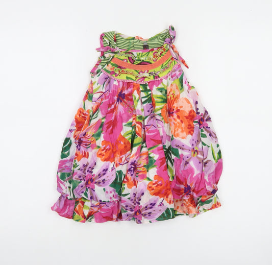 Catimini Girls Multicoloured Floral A-Line Sleeveless Dress 3 Years