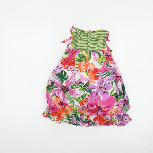 Catimini Girls Multicoloured Floral A-Line Sleeveless Dress 3 Years