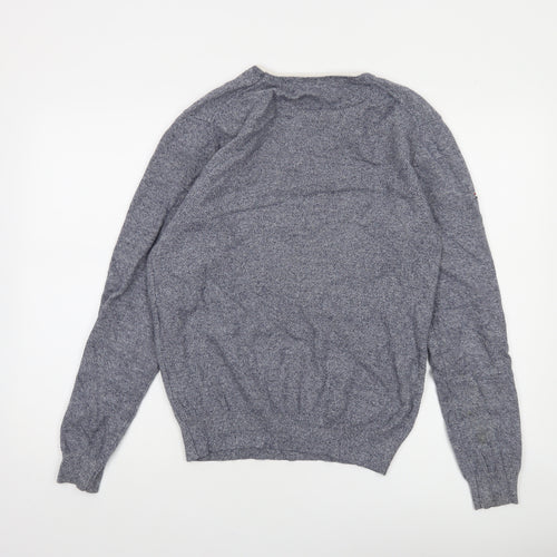 Diesel Men's Blue Cotton Crew Neck Pullover Jumper Size S