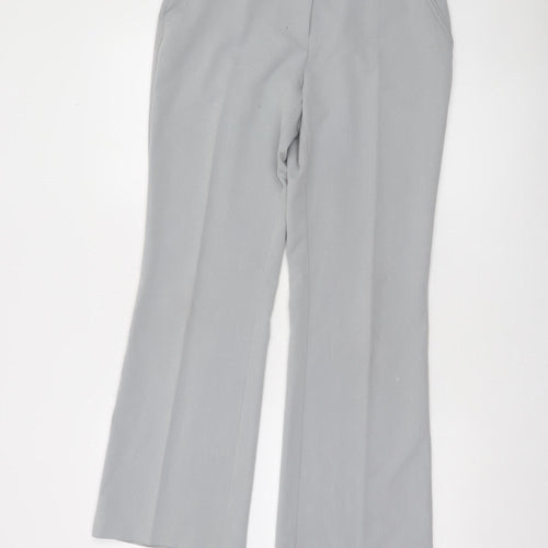 Dunnes Women Grey Size 8 Bootcut Dress Trousers
