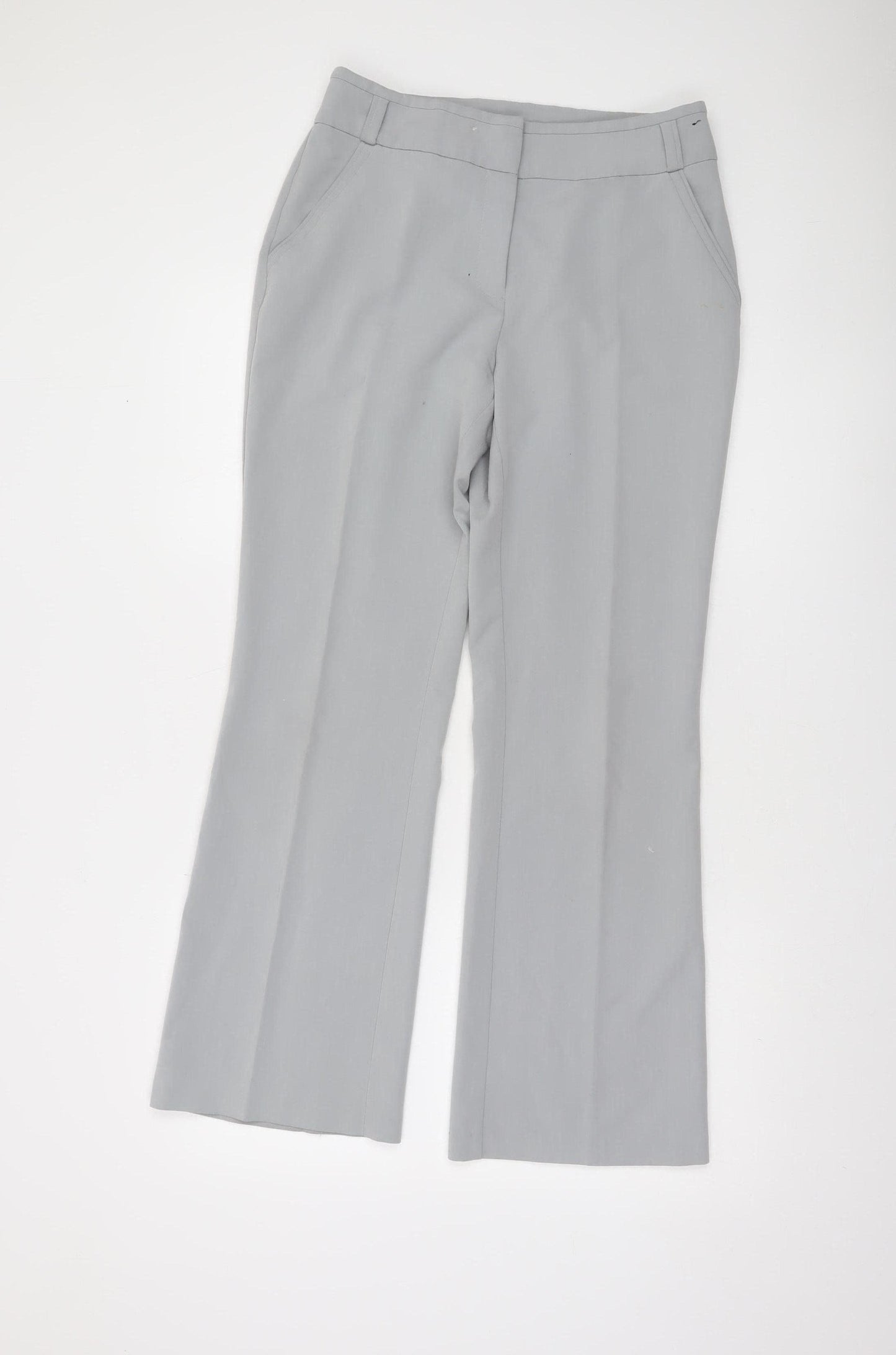Dunnes Women Grey Size 8 Bootcut Dress Trousers