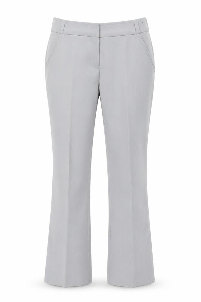Front view of Dunnes Women Grey, size 8, Bootcut Dress Trousers