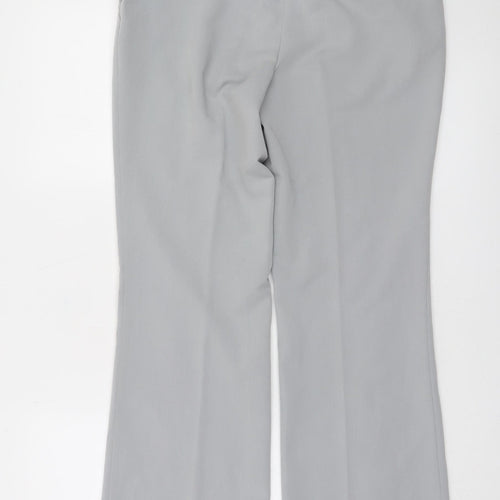 Dunnes Women Grey Size 8 Bootcut Dress Trousers