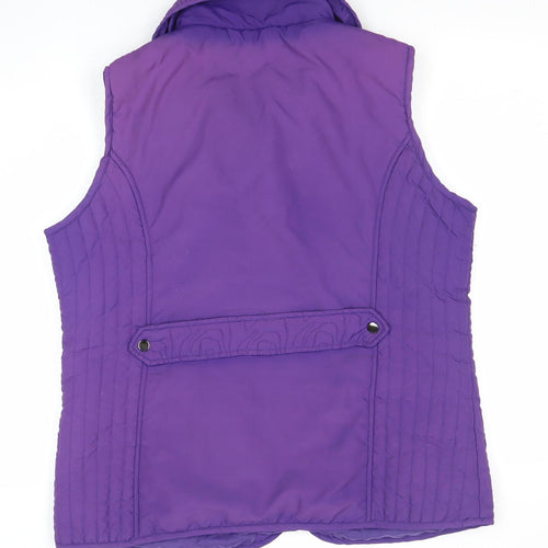 Jessica Graaf Women's Purple Quilted Sleeveless Waistcoat XL