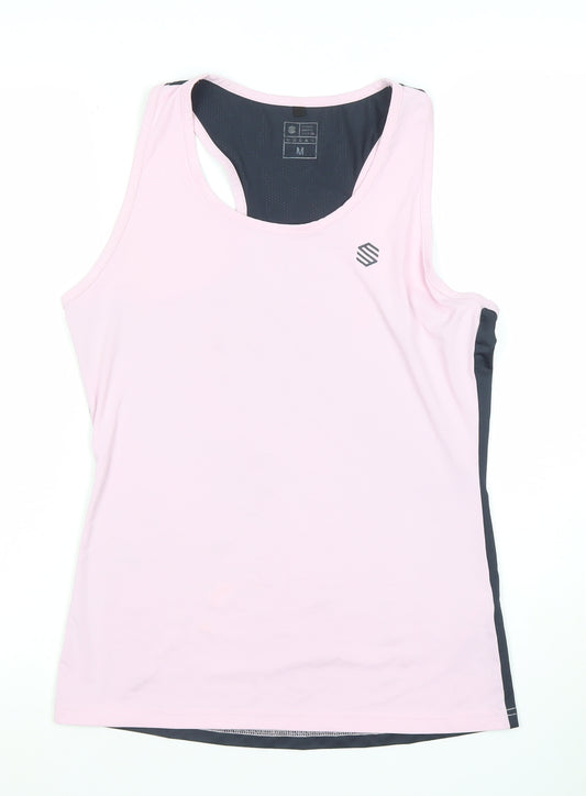 Siroko Sportswear Women's Pink Running Tank Top M Polyester Blend