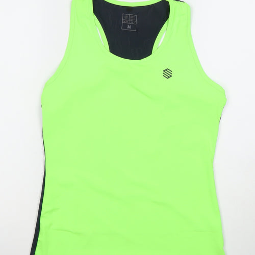 SIROKO Sports Womens Green Running Tank Top Size M Moisture Wicking
