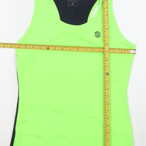 SIROKO Sports Womens Green Running Tank Top Size M Moisture Wicking