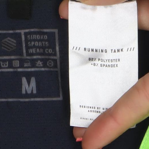 SIROKO Sports Womens Green Running Tank Top Size M Moisture Wicking