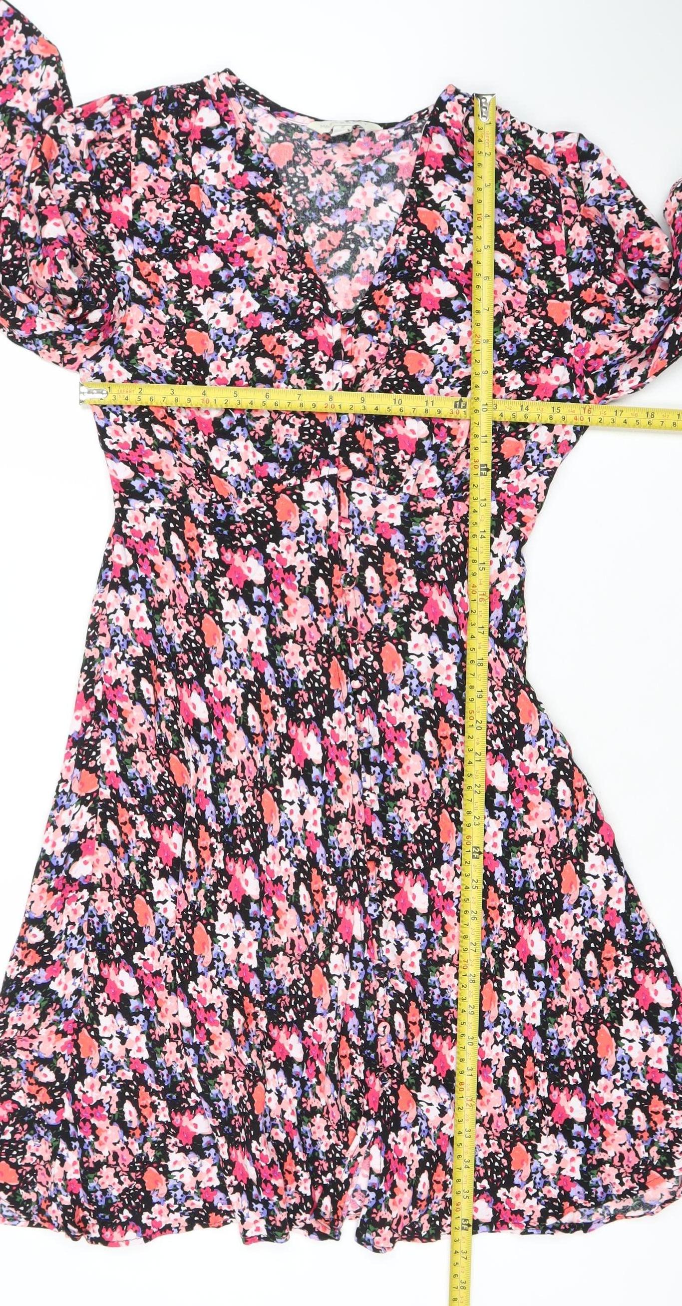 Marks and Spencer Women’s Multicoloured Floral A-Line Dress Size 8