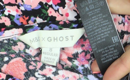 Marks and Spencer Women’s Multicoloured Floral A-Line Dress Size 8