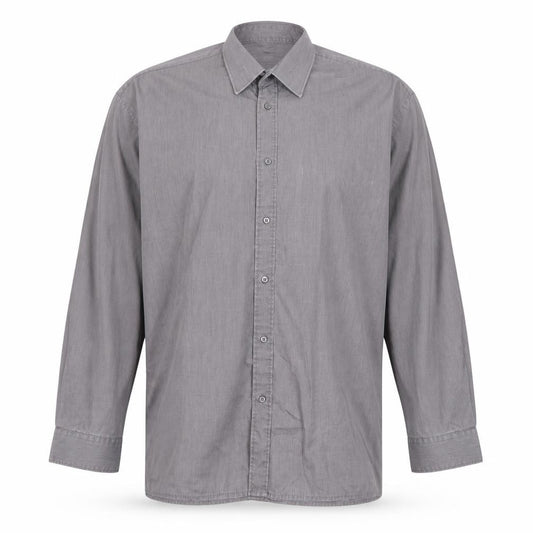 Hunter Men's Grey Long Sleeve Dress Shirt 16in 41cm Classic Fit