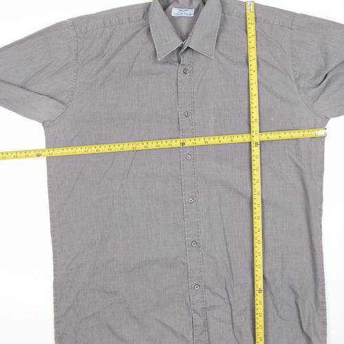 Hunter Men's Grey Long Sleeve Dress Shirt 16in 41cm Classic Fit