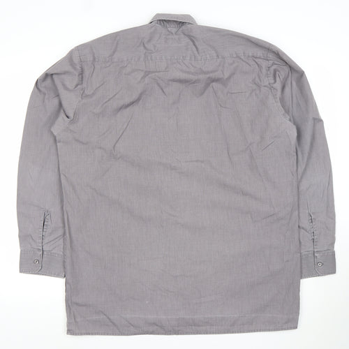 Hunter Men's Grey Long Sleeve Dress Shirt 16in 41cm Classic Fit