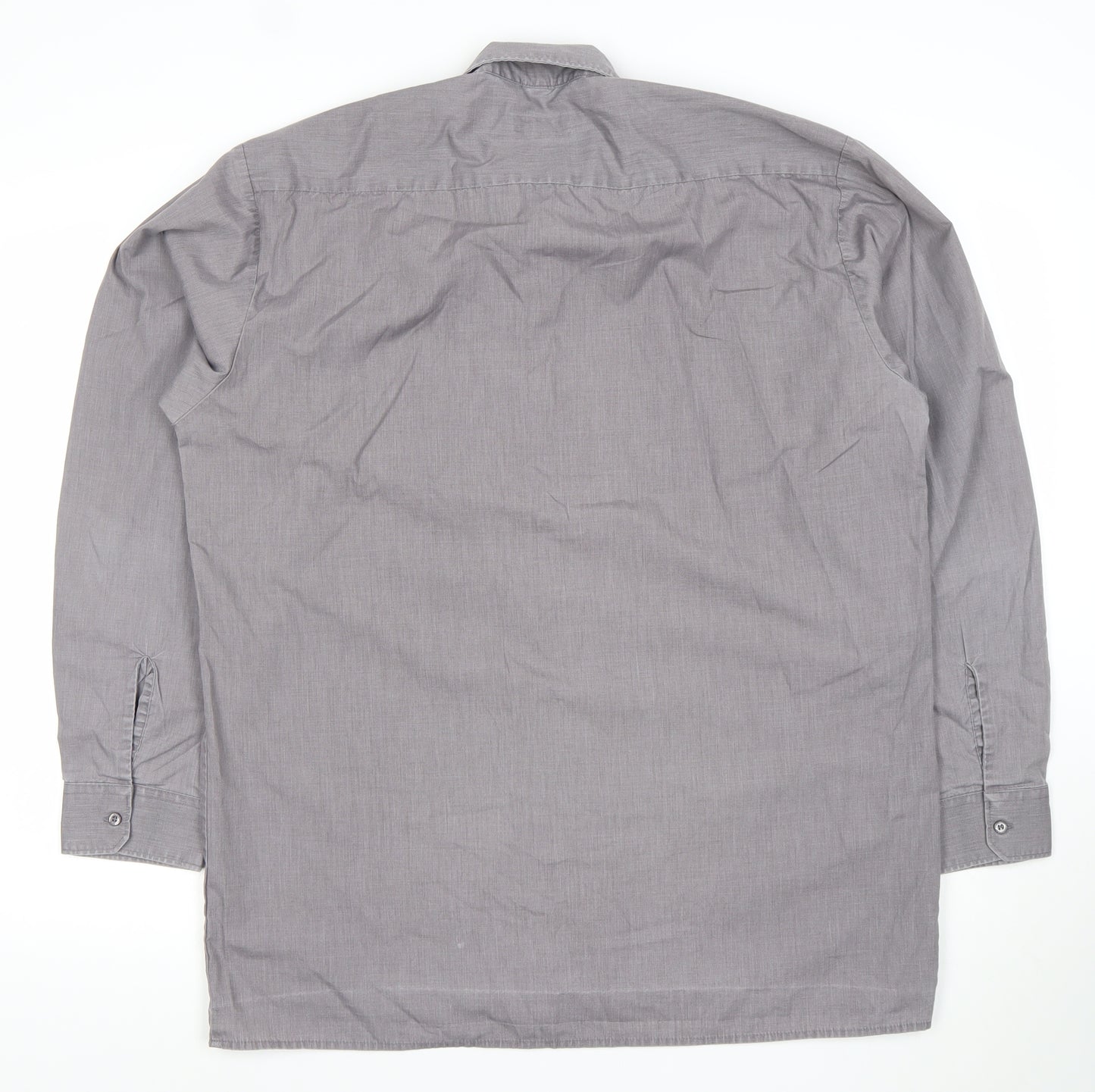 Hunter Men's Grey Long Sleeve Dress Shirt 16in 41cm Classic Fit