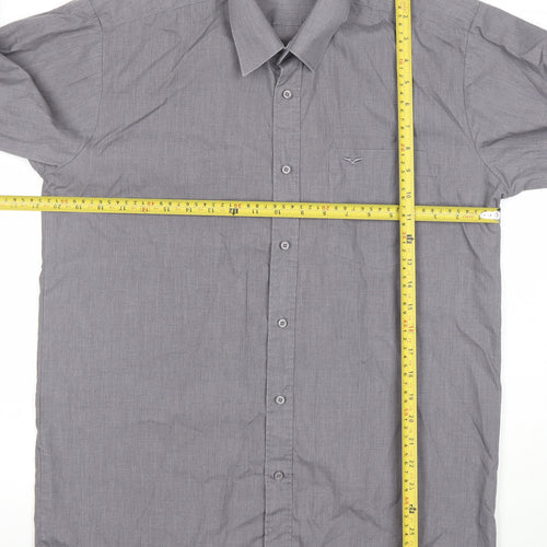 Hunter Men's Grey Long Sleeve Dress Shirt Size 15/38cm Classic Fit