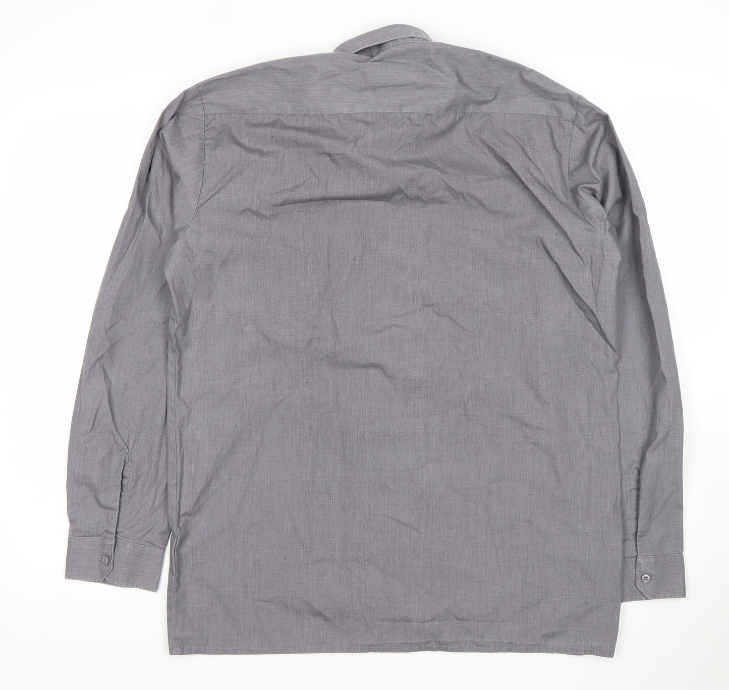 Hunter Men's Grey Long Sleeve Dress Shirt Size 15/38cm Classic Fit