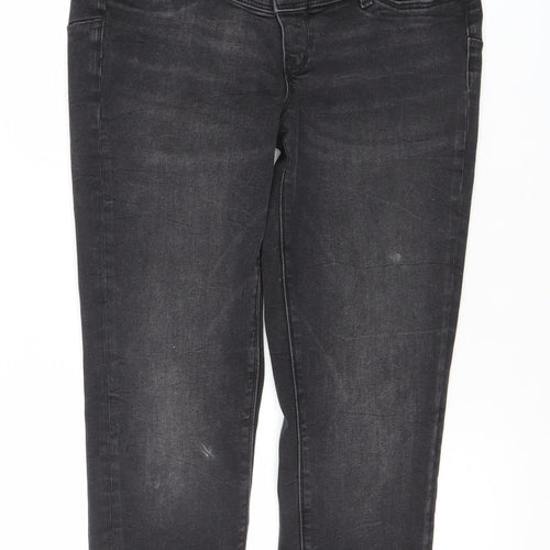 H&M Women Black Size 7 Jeggings Ankle High Rib Maternity Jeans