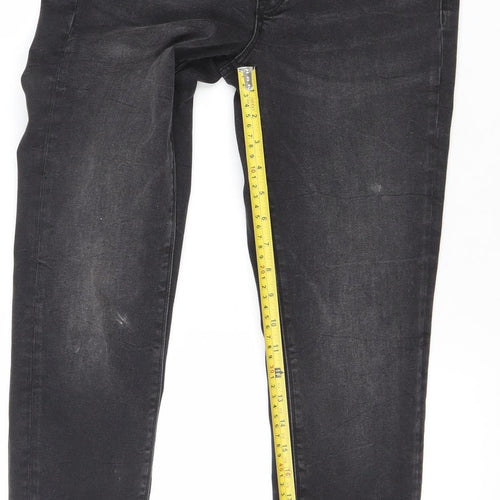 H&M Women Black Size 7 Jeggings Ankle High Rib Maternity Jeans