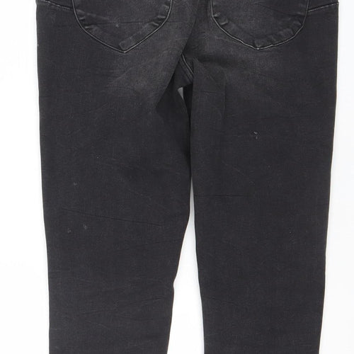 H&M Women Black Size 7 Jeggings Ankle High Rib Maternity Jeans